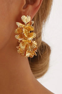 Adela | Pendientes en forma de C con estampado floral